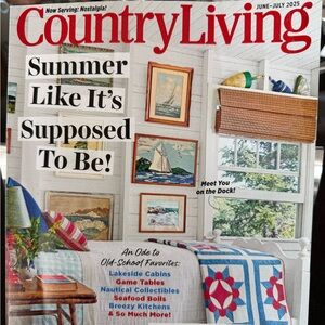 Country Living Magazine - June/July 2025 - Red & White Cover